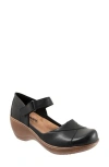 Softwalk ® Miri Ankle Strap Platform Wedge Clog In Black