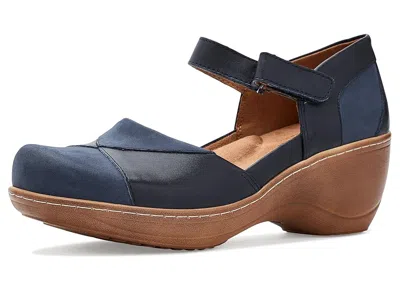 Softwalk Miri Women's Clog Shoes Navy Nubuck: 10 N (a) In Blue