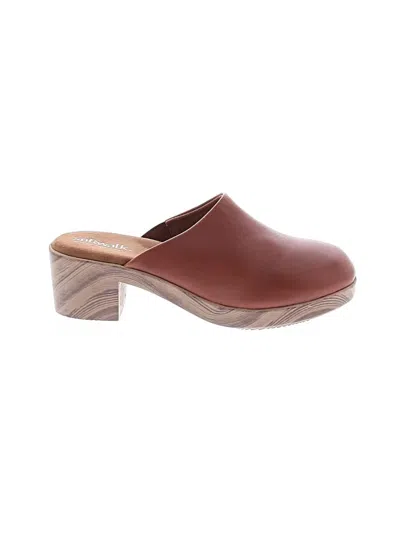Pre-owned Softwalk Mule/clog In Brown