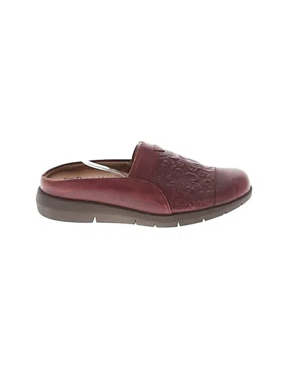 Pre-owned Softwalk Mule/clog In Burgundy