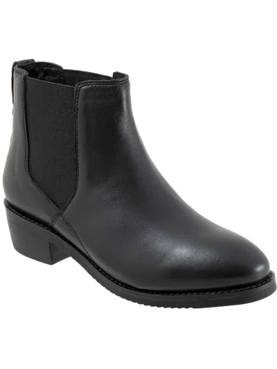 Softwalk Rana Womens Leather Ankle Boots In Black