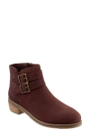 Softwalk Wide Width Rochester Bootie In Burgundy