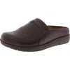 Softwalk San Marcos Womens Leather Removable Insole Slide Sandals In Brown