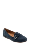 Softwalk Serra Flat In Navy Suede