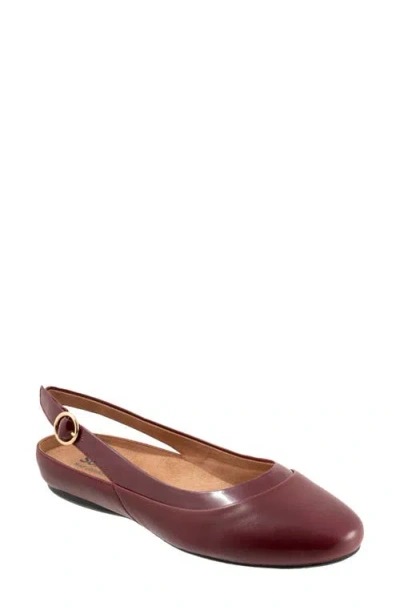 Softwalk ® Sheffield Slingback Flat In Red