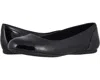 Softwalk Sonoma Ballet Flat Women's Black Leather Cap Toe Slip On Zogg1639 In Black