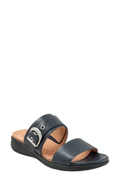 Softwalk Toki Slide Sandal In Blue