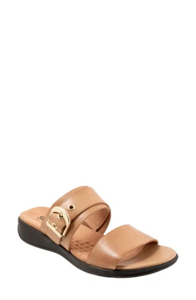 Softwalk Toki Slide Sandal In Brown