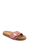 Softwalk Una Slide Sandal In Fuchsia