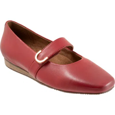 Softwalk ® Valdivia Mary Jane Flat In Red