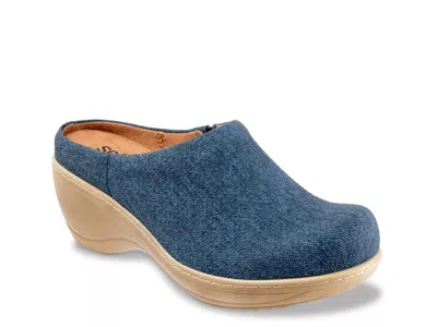 Softwalk Wide Width Madison Clog In Blue
