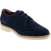 Softwalk ® Willet Wingtip Derby In Navy Suede