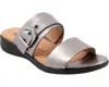 Softwalk Toki Slide Sandal In Metallic