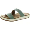 Softwalk Jenna Womens Solid Leather Slide Sandals In Multi