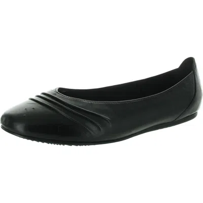 Softwalk Womens Solid Flat Shoes In Black