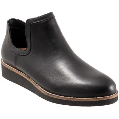 Softwalk Woodbury Womens Leather Low-top Shooties In Black