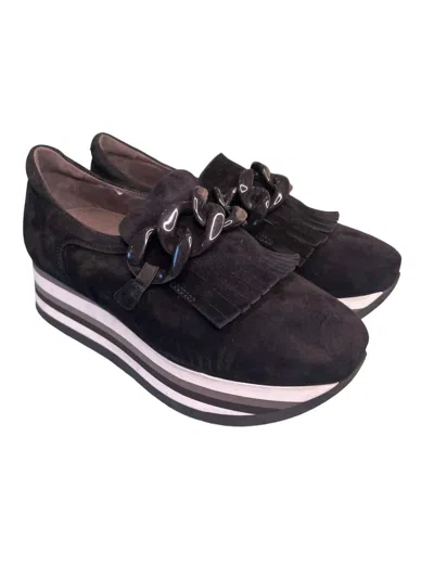 Softwaves Women's Adaya Sneaker In Black Suede