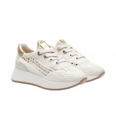 Softwaves Women's Alaina Raffia Sneakers In Ice In Animal Print