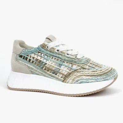Softwaves Women's Alamea Lace-up Sneaker In Beige Multi In Animal Print