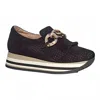 Softwaves Women's Cloe Velour Sneaker In Black