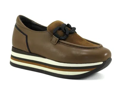 Softwaves Women's Cala Platform Shoes In Cognac/wood In Green