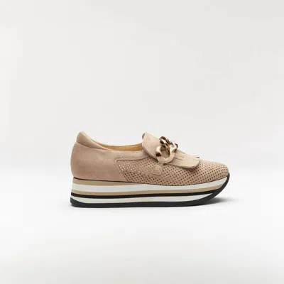 Softwaves Women's Carly Platform Sneaker In Taupe In Grey