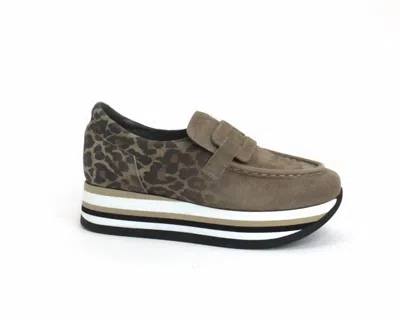 Softwaves Women's Catriel Platform Loafers In Taupe Jaguar In Animal Print
