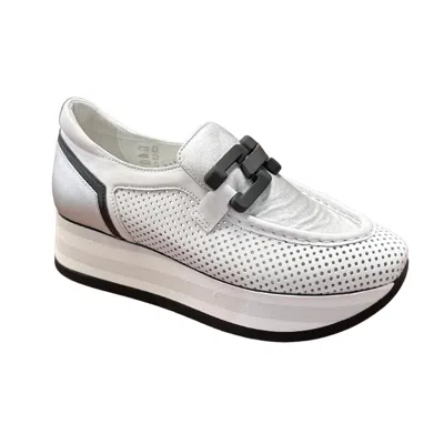 Softwaves Women's Chrys Loafer Sneakers In White/silver