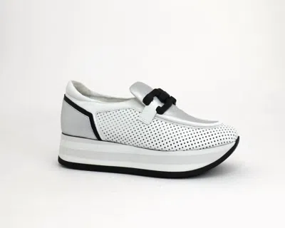 Softwaves Women's Chrys Platform Sneakers In White Silver In Multi