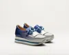 Softwaves Women's Cynthia Sneaker In Silver/ink In Multi