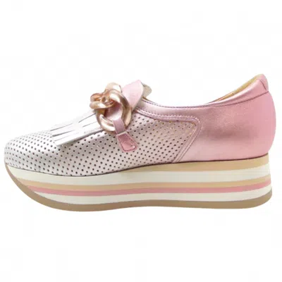 Softwaves Women's Cynthia Sneakers In Silver/blush In Multi
