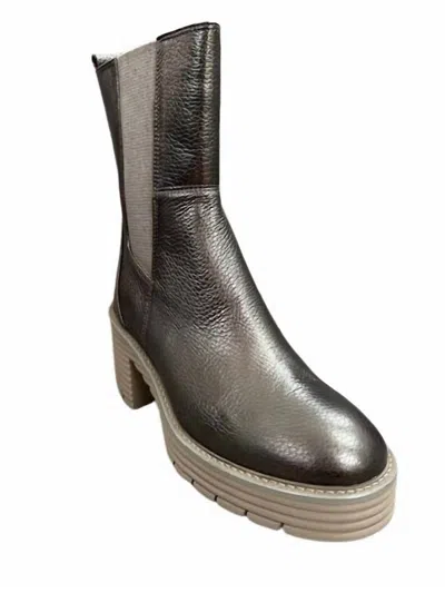 Softwaves Women's Margo Metallic Boots In Metal Taupe In Black