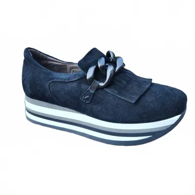 Softwaves Women's Platform Sneakers In Black In Blue