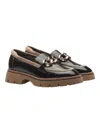 Softwaves Women's Valene Chunky Loafer In Black/taupe In Multi