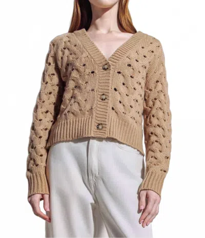 Soh Fisherman Cardigan In Camel In Brown