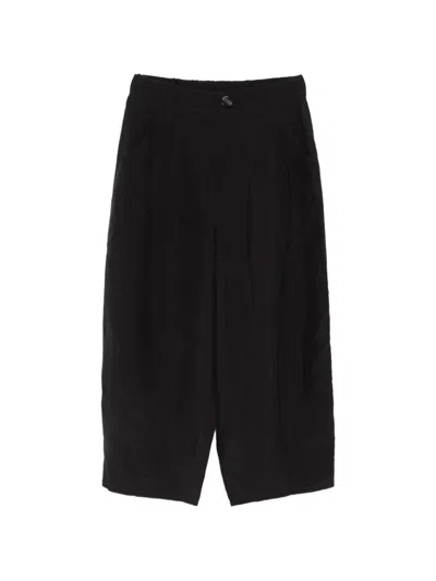 Soh Linen Blend Trousers In Black