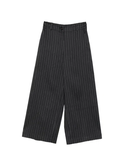 Soh Pinstripe-pattern Pants In Blue