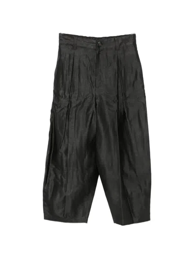 Soh Pleated Tapered Trousers In Black