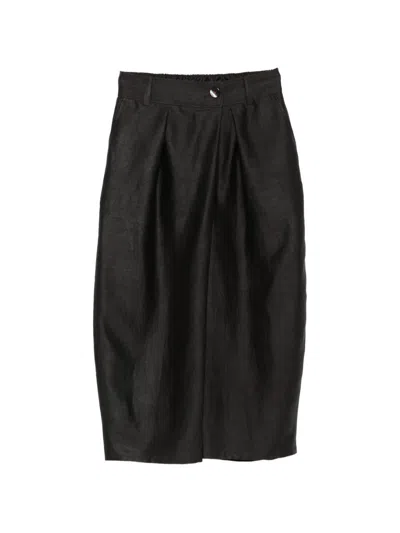 Soh Silk Trousers In Black