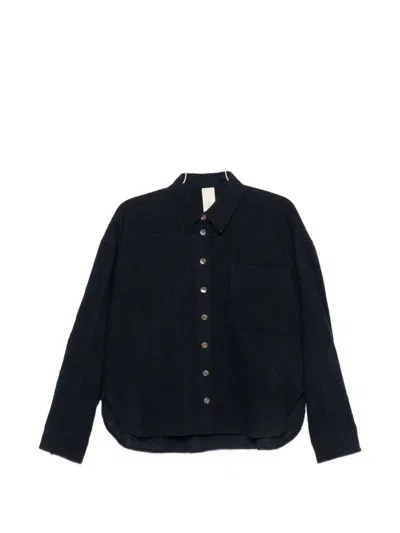 Soh Textured Buttoned Shirt In Black