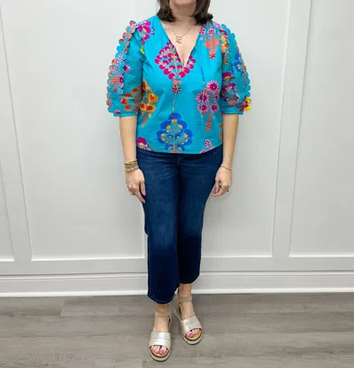 Sohana Moda Top In Azure In Blue
