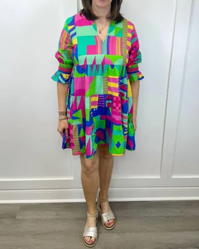 Sohana Nora Dress In Mosaic In Green