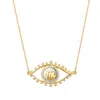 Sohavi Women's 22ct Gold Vermeil Lotus Eye Talisman Necklace
