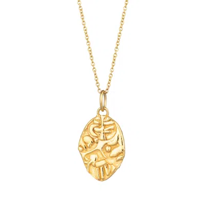 Sohavi Women's Gold Ancient Indian Coin Necklace