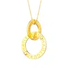 Sohavi Women's Gold Infinity Necklace With Satnam Waheguru Mantra