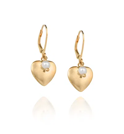 Sohavi Women's Heart Of Gold Earrings