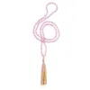 Sohavi Women's Pink / Purple  Love Mala Necklace