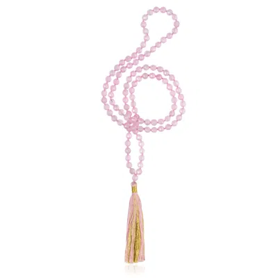 Sohavi Women's Pink / Purple  Love Mala Necklace