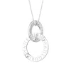 Sohavi Women's Silver Infinity Necklace With Satnam Waheguru Mantra