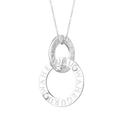 Sohavi Women's Silver Infinity Necklace With Satnam Waheguru Mantra
